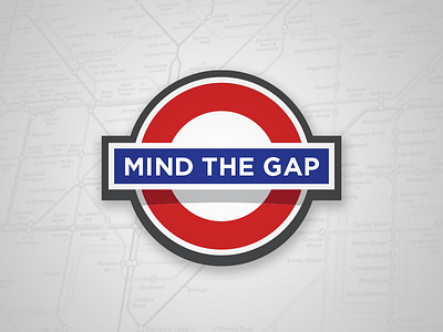 Mind the Gap london sticker uk