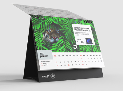 AMD Calendar Design 3d alexi mathew amd calendar design