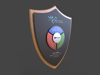 Microsoft Shield 3d alexi mathew microsoft render shield trophy