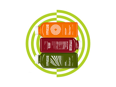 Creative Juice branding color food graphic design green juice logo orange organic packaging