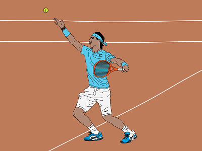 RAFAEL NADAL athlete champion hall of fame illustration rafael nadal spain sports tennis