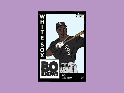 BO KNOWS athlete baseball bo jackson chicago hall of fame illustration mlb nike sports usa white sox