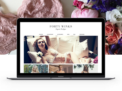 Forty Winks Homepage design