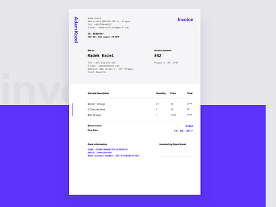 Personal Invoice Design