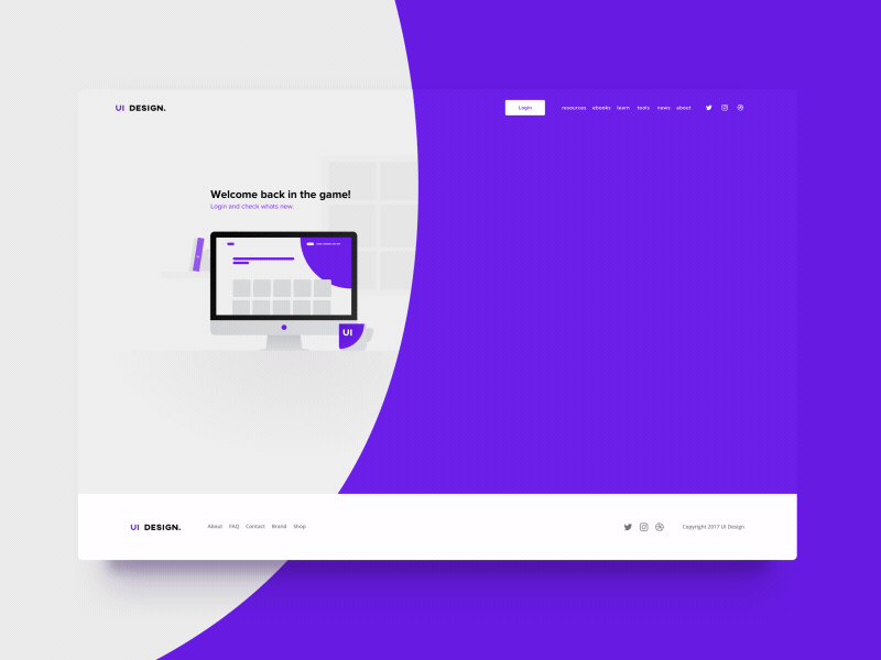 UI Learning - Login process (concept) animation clean education flat gif illustration learning resources sketch ui ux
