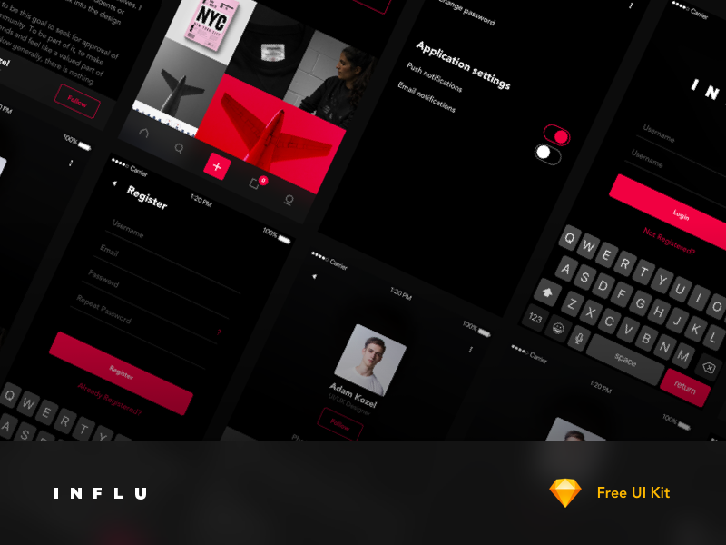 INFLU - Free UI Kit