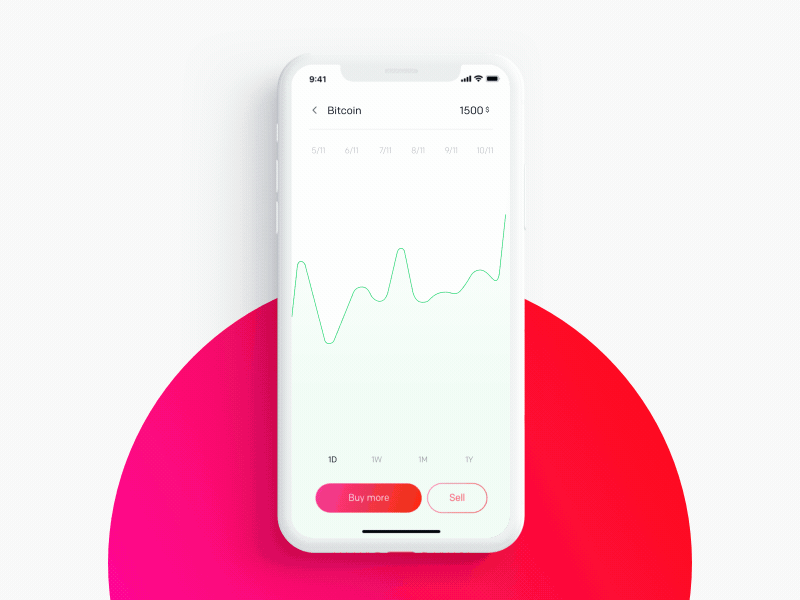 Crypto App - Flow app bank bitcoin clean cryptocurrency design ios iphone x money trading ui ux