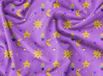 Galaxy pattern artwork bright creativemarket design digital galaxy illustration moon pattern product seamless space star vector