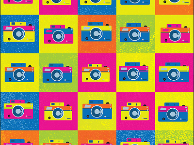 Camera pattern. adobe art bright illusrator pattern pop popart seamless vector