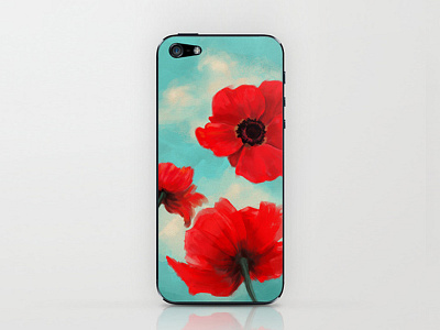 Poppy phone case design.