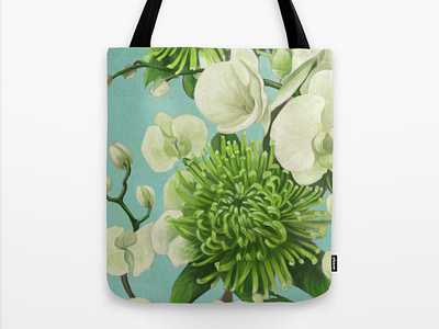 Orchid and chrysanthemum. apparel bag chrysanthemum design flowes hand bag orchid photoshop shopping