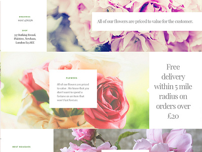 Florist website. cards florist flowers ui webdesing website