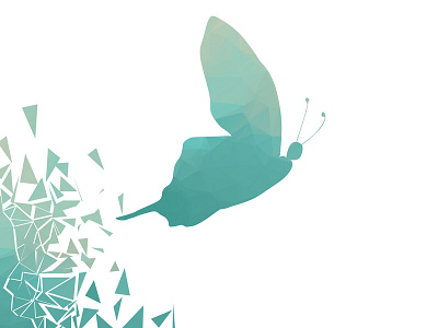 Butterfly. artwork blue butterflies polygon triangular vector