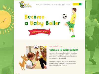 Baby ballers website. artwork baby ballers bright design digital ui webdesign website