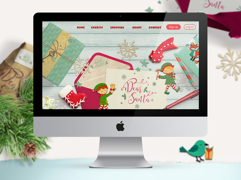 Santa website by Anastasia Nicholls on Dribbble