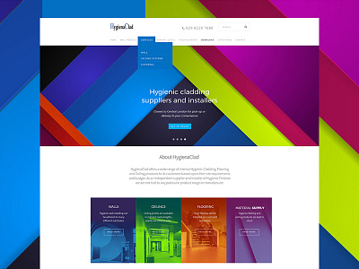 Hygenic Clad website colour design digital home page ui web webdesign