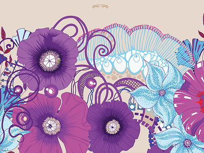 Poppy seamless patterns