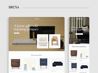 BRÜSA - eCommerce website ecommerce sopify ui design ux ui web design