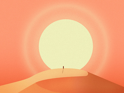 Desert Wanderer abstract desert illustration nature