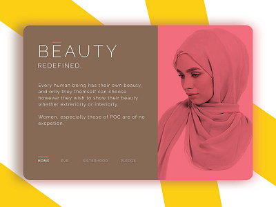 Day 11 - Homepage beauty freedom hijab homepage poc ui design