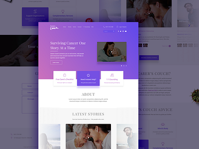 Website Redesign Concept caregiver freelance healthcare ui user experience ux website