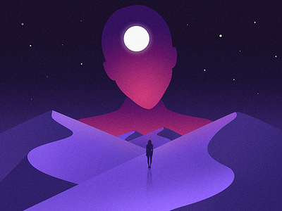 Disclosure alien desert gradience gradient illustration