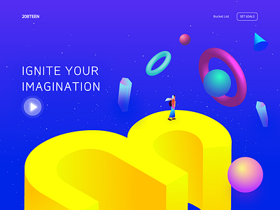 New Year's Resolution daily ui daily ux gradient illustration landing page ui ui design website