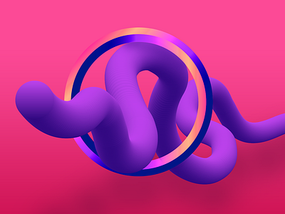 🐍 daily design gradient illustration serpent snake