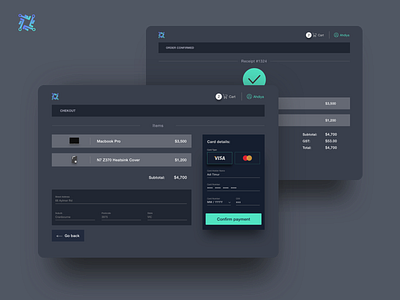 Checkout and Order Confirmation - checkout daily design dashboard desktop design ecommerce order pay receipt shop uiux website