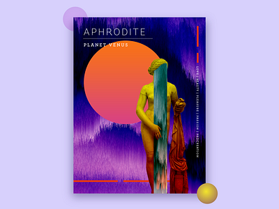 Aphrodite - Poster book cover daily design glitch goddess gradience gradient poster