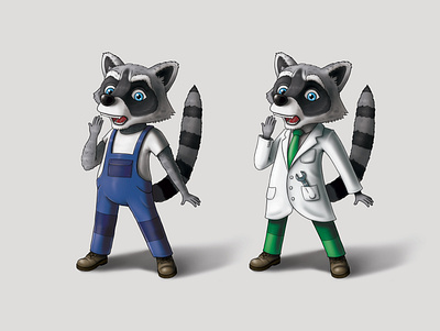 Raccoon 2d art cartoon character character design characters characters design concept art digital art digital painting digitalart mascot character raccoon
