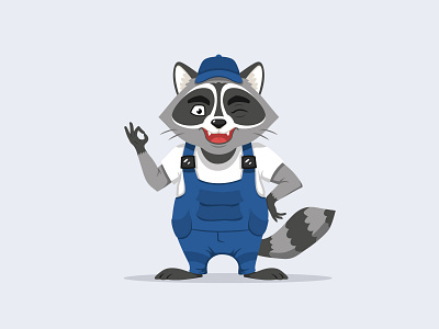 Raccoon 2d art cartoon character character design characters characters design illustration mascot character raccoon vector vector art vector illustration