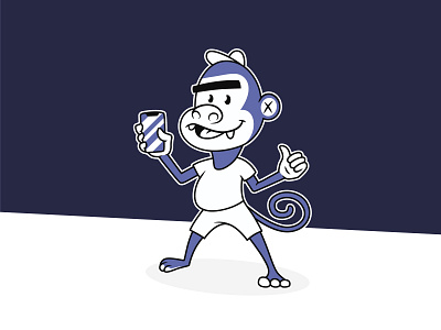 Monkey 2d art cartoon character cartoon characters character design characters characters design line art lineart mascot character monkey vector
