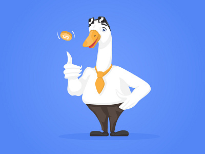 Goose character #2 art cartoon goose character design goose character illustration vector vector goose