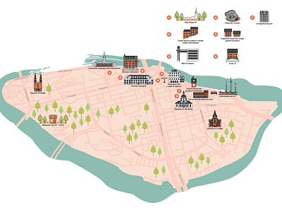 Södermalm 2d art district illustration landscape map stockholm sweden södermalm typography vector