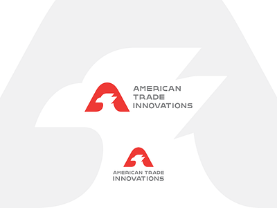 American Trade Innovations branding eagle logo graphic design logo logo design logos logotype minimalist logo negative space logo vector