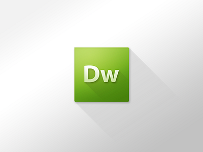 Dreamweaver Rebound adobe dreamweaver flat gradient green icon projection shadow