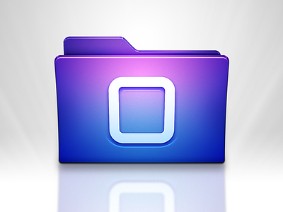 iOS Browser Mac App Icon (Rev) blue browse folder glow home icon ios light purple shine