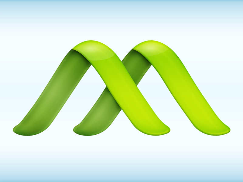 Macroplant Logo Help green logo icon brand identity leaf shading help m