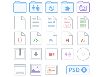 Dropbox iOS Icons