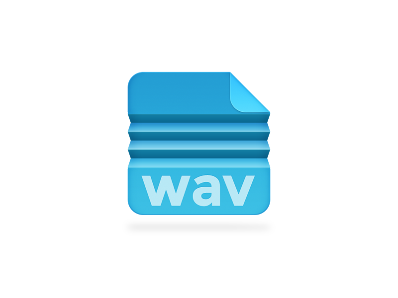 Compressed Wave filetype file wav fold folded blue fan