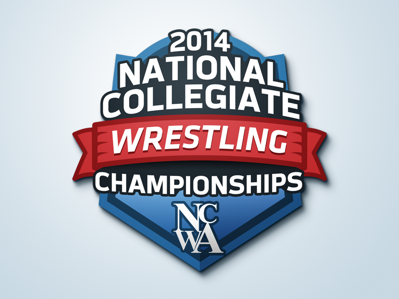2014 NCWA National Championships Event Logo logo emblem sports wrestling event shield college