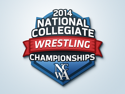 2014 NCWA National Championships Event Logo college emblem event logo shield sports wrestling