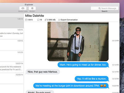 iExplorer Messages View app iexplorer imessage mac sms ui yosemite