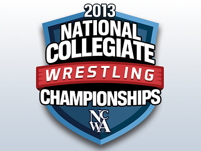 2013 NCWA National Championships Event Logo banner emblem event logo ncwa ribbon shield wrestle wrestling