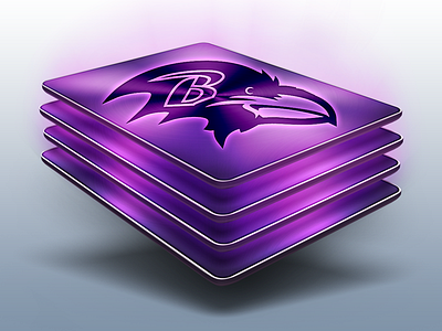 Application Icon for Baltimore Ravens 3d baltimore glow icon ipad purple ravens shadows stack