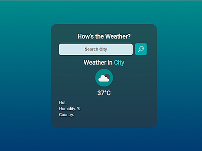 Weather Web Application api css html javascript ui