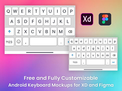 Free & Customizable Android Keyboard Mockups for XD and Figma android costomizable design dribbble free freebie keyboard vector