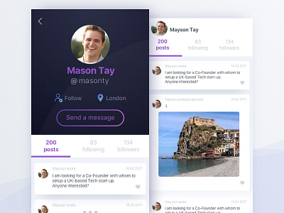 User Profile dailyui profile