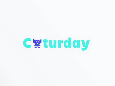 Caturday logo cat logo